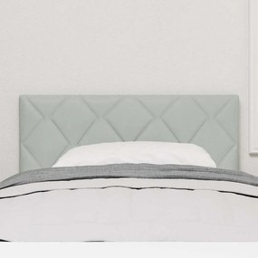 vidaXL Κεφαλάρι Ανοιχτό γκρι 100 cm Βελούδο