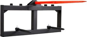 VEVOR 49" Hay Spear, Bale Spears 1600lbs Loading Capacity, Skid Steer Loader Tractor Attachment with 2pcs 17,5" Stabilizer Spears, Quick Attach Spike Forks