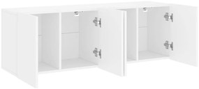 vidaXL Έπιπλα Τοίχου Τηλεόρασης 2 Τεμ. Λευκά 60 x 30 x 41 εκ.