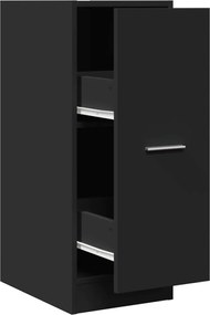 vidaXL Συρταριέρα Γενικής Χρήσης Μαύρο 30x41x77,5 εκ. Επεξ. Ξύλο