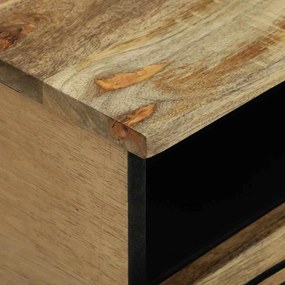 vidaXL Τραπεζάκι σαλονιού with Drawer Καφέ και Μαύρο 80 x 54 x 40 εκ