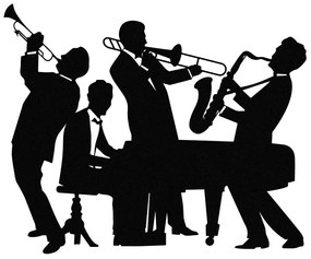 Διακοσμητικό Τοίχου Titanic Jazz 279ENZ1865 52,5x43,5cm Black Wallity Μέταλλο