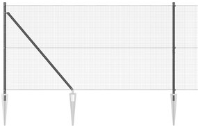 vidaXL Σετ Πέ Fence Σετ των 2 Γκρι Μέταλλο και πλαστικό 25 x 1 μ