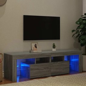 vidaXL Έπιπλο Τηλεόρασης με LED Γκρι Sonoma 140 x 36,5 x 40 εκ.