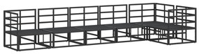 vidaXL Σετ Καναπέ Κήπου 6 pcs Μαύρο 70 x 70 x 32 εκ Αλουμίνιο
