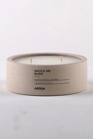 Candle Watch Me Burn Flat Beige