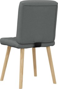 vidaXL Καρέκλες Τραπεζαρίας 4 τεμ Σκούρο Γκρι Υφασμάτινες