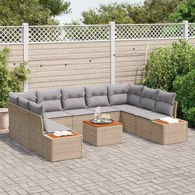 vidaXL Σετ Καναπέ Κήπου 6 pcs μπεζ και ανοιχτό γκρι 289 x 209 x 85 εκ