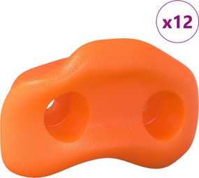 vidaXL Βάσεις αναρρίχησης 12 τεμ. Πορτοκαλί 100 x 67 x 43 mm PP