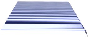 vidaXL Τεντόπανο Ανταλλακτικό Μπλε / Λευκό 6 x 3,5 μ.