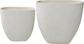 FLOWER POT-14 Set 2 τεμαχίων Απόχρωση Milk White   1τμχ