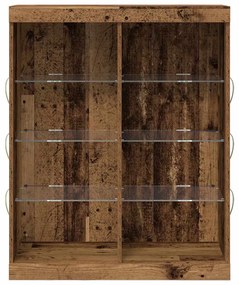 vidaXL Μπουφές με LED Φώτα Παλιού Ξύλου 41x37x100 εκ.