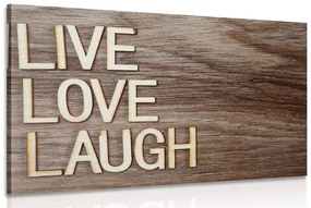 Εικόνα με λέξεις - Live Love Laugh - 90x60