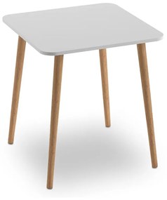 Τραπέζι Kare Megapap από μελαμίνη χρώμα λευκό 70x70x72εκ. - 0221439