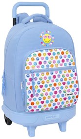 Σχολική Τσάντα Smiley Joyful Μπλε Πολύχρωμο 33 x 45 x 22 cm