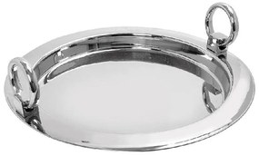 Δίσκος Σερβιρίσματος Με Λαβές GET312 Φ38cm Silver Espiel Stainless Steel