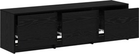 vidaXL Ντουλάπι TV Μαύρη Οξυά 140 x 34 x 40 εκ Επεξεργασμένο ξύλο