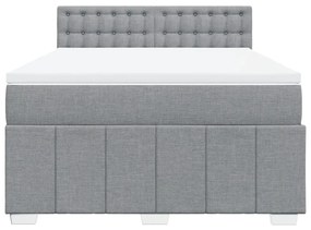 vidaXL Κρεβάτι Boxspring με Στρώμα Αν. Πράσινο 160x200εκ Υφασμάτινο