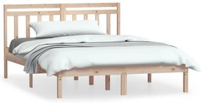 vidaXL Πλαίσιο Κρεβατιού 150 x 200 εκ. Μασίφ Ξύλο King Size