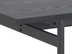 Τραπέζι Oakland 464, Μαύρο, 74x90x200cm, 48 kg, Ινοσανίδες μέσης πυκνότητας, Μέταλλο | Epipla1.gr