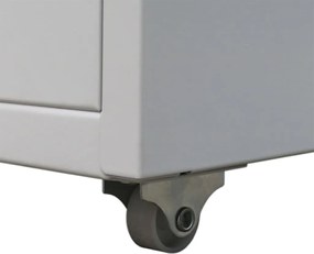 vidaXL Αρχειοθήκη με 5 Συρτάρια Γκρι 68,5 εκ. Ατσάλινη