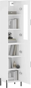 vidaXL Ντουλάπι Λευκό 34,5 x 34 x 180 εκ. από Επεξεργασμένο Ξύλο