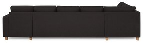Γωνιακός Καναπές Scandinavian Choice C161, Ανθρακί, Δρυς, 344x199x80cm, Πόδια: Ξύλο | Epipla1.gr