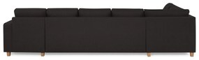 Γωνιακός Καναπές Scandinavian Choice C161, Μαύρο, 344x199x80cm