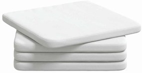 vidaXL Μαξιλάρια καθισμάτων 4 pcs Λευκό 40 x 40 x 3 cm ύφασμα