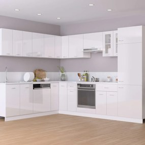 vidaXL Ντουλάπι Κρεμαστό Γυαλιστερό Λευκό 50x31x60 εκ. Μοριοσανίδα