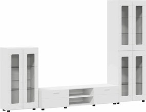 vidaXL Σετ επίπλου τηλεόρασης FLORIN 3 pcs Λευκό Επεξεργασμένο ξύλο