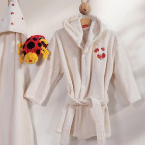 Βρεφικό Μπουρνούζι Nef-Nef Homeware Ladybug Εκρού Νο02