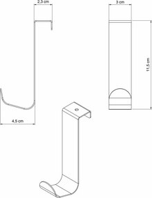 Κρεμαστράκια Πόρτας (Σετ 2τμχ) Grekon 201 Inox