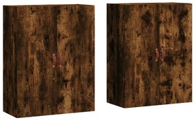 vidaXL Ντουλάπια Τοίχου 2 τεμ. Καπνιστή Δρυς 69,5 x 34 x 90 εκ.