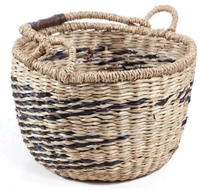 Καλάθι Διακοσμητικό Sandal S 0680064 25x25x16cm Black-Natural Soulworks Seagrass