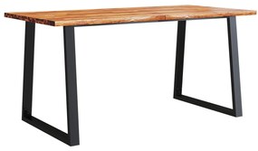 vidaXL Τραπεζαρία με Φυσικό Περίγραμμα 160x80x75 εκ Μασίφ Ξύλο Ακακίας