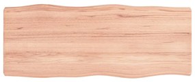 vidaXL Επιφ Τραπεζιού Αν Καφέ 100x40x(2-6)εκ.Ακατέργ. Μασίφ Ξύλο Δρυός