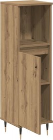vidaXL Ντουλάπι μπάνιου Δρυς τεχνίτης 30x30x100 cm Κατασκευασμένο ξύλο