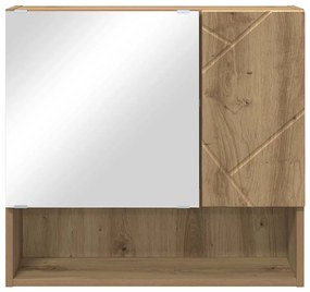 vidaXL Ντουλάπα Καθρέφτη με ράφι με πόρτα artisan δρυς 59 x 17 x 55 cm