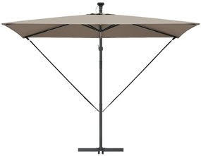 vidaXL Ομπρέλα Cantilever Banana Taupe 294 x 200 x 254 εκ.