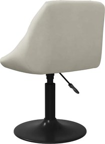 vidaXL Καρέκλες Τραπεζαρίας Περιστρεφόμενες 2 τεμ. Κρεμ Βελούδινες