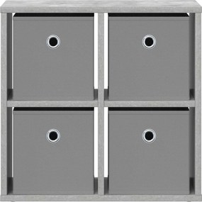 vidaXL Πλαϊνό γραφείο Σκυρόδεμα Γκρι 49,5 x 22 x 47 εκ
