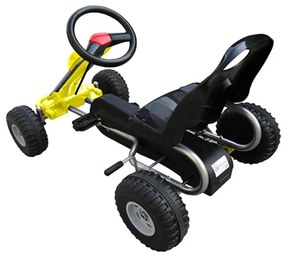 vidaXL Go Kart με Πετάλια Κίτρινο