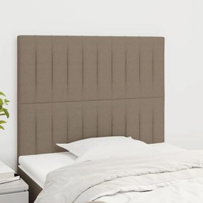 vidaXL Κεφαλάρι Κρεβατιού Μπεζ 90x5x118/128 εκ. Ύφασμα