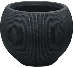 Κασπώ Ριγωτό 06-10012-L Φ53x41,1cm Black Marhome Πολυρεσίνη