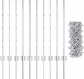 vidaXL Τεντώτο με στήριγμα Ασημί