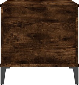 vidaXL Τραπεζάκι Σαλονιού Καπνιστή Δρυς 60x44,5x45 εκ. Επεξ. Ξύλο
