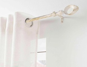 Μονό Κουρτινόξυλο Ovalon Douceur d'intérieur με διάμετρο 19mm και επέκταση 120 - 210cm - White/Gold