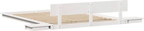 vidaXL Σκελετός Κρεβατιού Λευκό 150 x 200 cm ξύλο