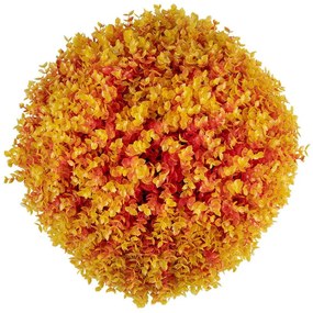 Τεχνητό Φυτό Θάμνος Πυξάρι 78516 Φ46cm Orange-Yellow GloboStar Πλαστικό